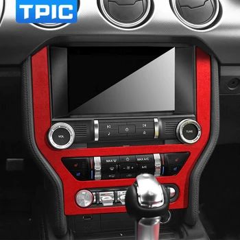 TPIC Alcantara за Ford Mustang 2015-2019 Централна конзола CD Панел Тампон Стикери за Декорация Тунинг интериорни Аксесоари за Автомобили