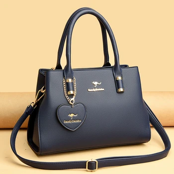 Класическа модерна дамска чанта-тоут голям капацитет, висококачествени чанти през рамо от мека кожа, дизайнерска марка дамски чанта