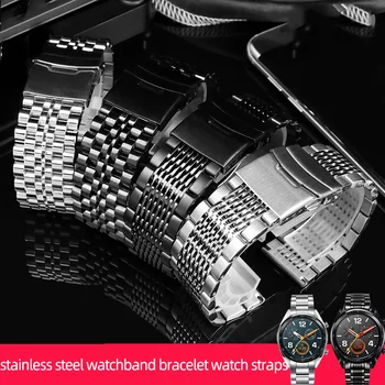 22 мм Метална Каишка за Samsung Watch 3 Huawei Watch 4/GT2 Pro/Amazfit GTR Гривна от неръждаема Стомана, 20 мм Galaxy Watch 5/4