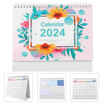 Перекидной календар, Настолна украса в 2024 Година, Малък офис е много голям календар-до 2024 година