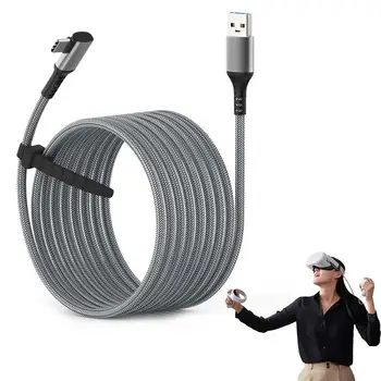Отделен порт за зареждане, кабел за връзка за гейминг слушалки PC VR Сверхпрочный захранващ кабел USB 3.2 Type A-C с бързо зареждане 60