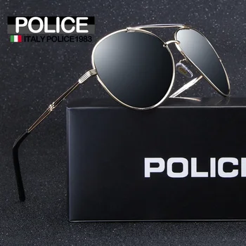 Поляризирани Слънчеви очила Италия 1983 Полицията Елитен Марка за жените на Мъжете Пилот Слънчеви Очила, Жена с Огледало За Шофиране Цвят P8585