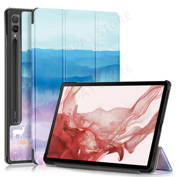 Тънък Магнитен калъф за Samsung Galaxy Tab S9 Plus Smart Case SM-X810 SM-X816B SM-X818U 12,4 