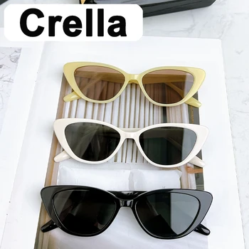 Дамски слънчеви очила Crella НЕЖНО Y2K за мъже, Реколта луксозни маркови стоки, Маркови Летни Uv400, Модерен Чудовище в корейски стил 2023