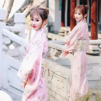 Жена 2023, Японското Кимоно, Традиционен костюм на Гейша, Женствена Секси Рокля, Японското Кимоно, Женски Хаори-Юката, Японското Рокля за Cosplay