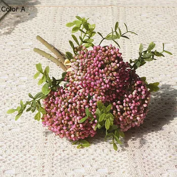 3 бр./комплект скилидка растение ръчно изработени пластмасови изкуствени цветя за дома маса, сватбена украса, венец flores fleur artificielle