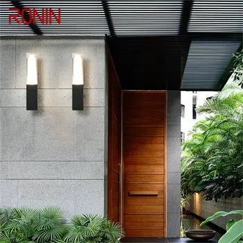 Аплици улично RONIN, Водоустойчива IP65 led модерен стенен лампа, Творчески Декоративна Лампа За вътрешен двор, градина, веранда, тераси.