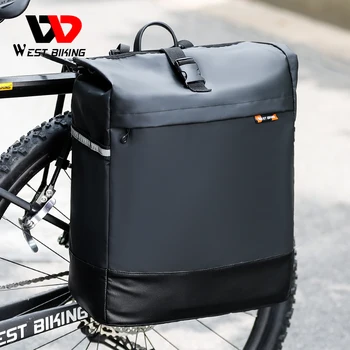 WEST BIKING 30L Велосипедна кошница с Голям Капацитет, Водоустойчив Светоотражающая Велосипедна чанта за седалка, Багажная чанта за МТБ Шоссейного колоезденето, чанта за багаж