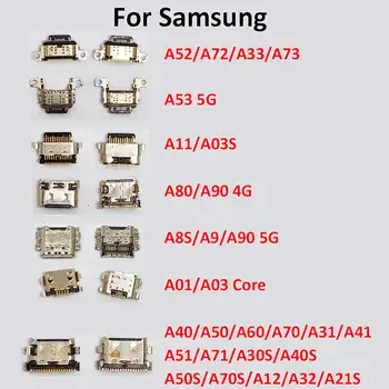 10 бр. За Samsung A52 A72 а a53 A11 A03S A80 A90 A8s А01 A40 A50 A60 A70 A31 A51 USB Порт За Зареждане на Зарядно устройство Конектор за Зарядно устройство