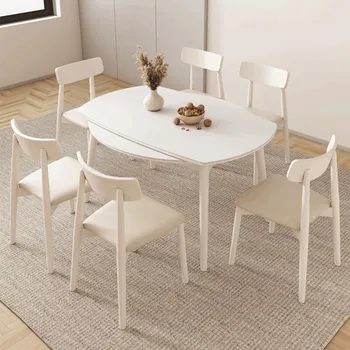 Красиви трапезни столове от бяло дърво, Модерен модерен бюро, Ергономичен стол в скандинавски стил, Дизайнерски офис консумативи, Аксесоари за El Hogar