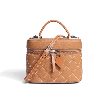 Дамска чанта от естествена кожа, модерна чанта през рамо за крайградски пътувания, чанта от телешка кожа, лесна и универсална чанта