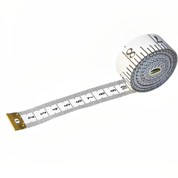 мека рулетка с дължина 2 м, измервателни инструменти, за шивач, състав от фибростъкло, Бяла линийка за измерване на обиколката на талията