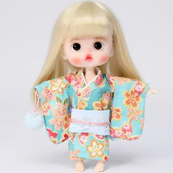 Аксесоари за кукольной дрехи OB11, Однотонное Кимоно OBITSU 11 GSC, комплект дрехи за кукли от разноцветни шарките на антични