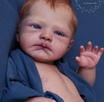 NPK 20-инчов комплект кукли-реборнов за новородено, истински дете, Август, реалистични меки на допир, свеж цвят, непълни подробности за кукли