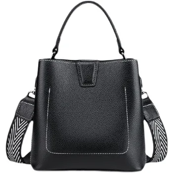 Висококачествена Преносима чанта-кофа от естествена кожа, за жени, Новата Модерна универсална чанта през рамо за жени