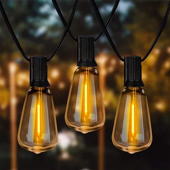 26 m и 50 Външни Лампи led гирлянди, Нечупливи Пластмасови лампи Водоустойчив вътрешен Двор Светлини за градината отвън на верандата задния двор