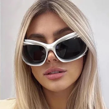Нови ретро очила Слънчеви очила Дамски Маркови дизайнерски Реколта Черни Слънчеви Очила с Кошачьим Око Lady UV400 De Sol