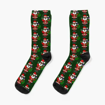 коледни чорапи на Дядо Коледа в африканския стил, черни, спортни чорапи за мъже, памучни чорапи, мъжки смешни чорапи, мъжки