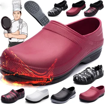 2023 Нови кухненски сабо за хотели, нескользящая водоустойчив маслостойкая работна обувки, дишащи обувки за готвачи, главен готвач-готвач, по-големи размери