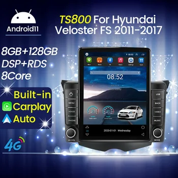 За Tesla Screen Android, Универсално автомобилно радио за Hyundai Veloster FS 2011-2017, Мултимедиен плейър GPS Carplay Auto 2Din BT Audio