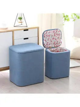 Столче за съхранение, столче за съхранение, многофункционално столче за смяна на обувки, столче за дивана, домакински врата стол за съхранение на играчки и предмети