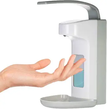Опаковка пенящегося сапун, водоустойчив опаковка дезинфектант за ръце е лесен за използване Стенен монтаж опаковка течен сапун с локтевым налягане, спестяващ разходи за труд