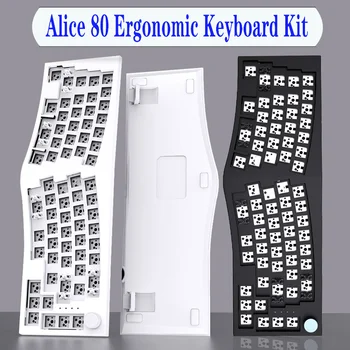 Механична клавиатура FEKER Alice 80, Ергономия RGB подсветката с южно или северно изложение, Топла замяна, трехрежимный ключ, Комплект капачки за ключове