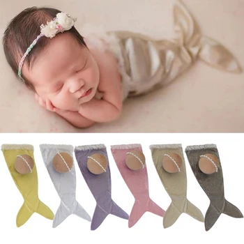 HUYU/ Комплект костюми за снимки на новородени, реквизит за снимки на новородени с мъниста, ленти за глава, украшения за малки момичета и момчета