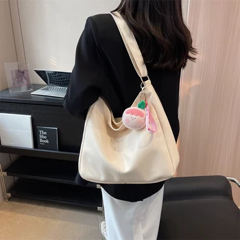 Чанта за пазаруване за почивка, Женствена чанта през рамо, Дамски ежедневни чанта през рамо, однотонная чанта от изкуствена кожа под мишниците, дамска чанта с цип