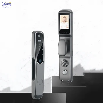 Qleung Smart Заключване С камера Водоустойчива предния панел дистанционно управление на Hristo Wifi S907max Биометрични автоматично заключване на вратите с пръстови отпечатъци