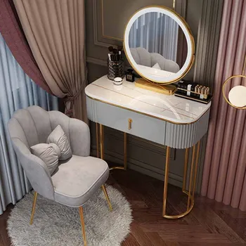 Миниатюрна тоалетна масичка в скандинавски стил, огледала, женски удобна тоалетка в контейнер, класически луксозни мебели за спалня Penteadeira