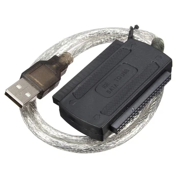 USB 2.0 Жак за IDE SATA Адаптор Кабел-конвертор Кабел-адаптер за твърд диск за персонален КОМПЮТЪР ЗА 2.5 