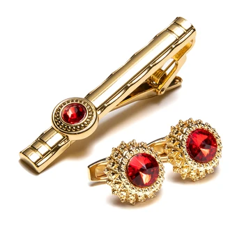 Златни копчета за Ръкавели, Скоба за вратовръзка, на Жени за мъжки Подарък с класически дизайн TZ-413
