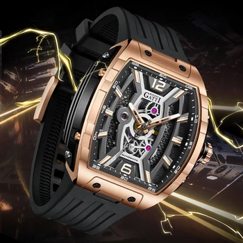 Мъжки механичен часовник Луксозни Автоматични часовници за мъжки спорт От неръждаема стомана 5ATM Водоустойчив часовник Man Relogios Masculino