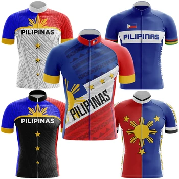 Philippines Pro Team Мъжки Майк за Колоезденето с къс ръкав, Лятна Риза на МТВ Трико, Майк за скоростно спускане, Дрехи за планински Велосипеди Pro Team