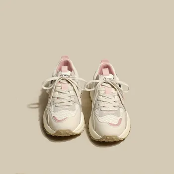 Окото обувки за баща на дебела подметка; Дамски обувки; сезон Пролет 2023; Нови ежедневни универсални обувки с кръгло бомбе на фини мъжки талията