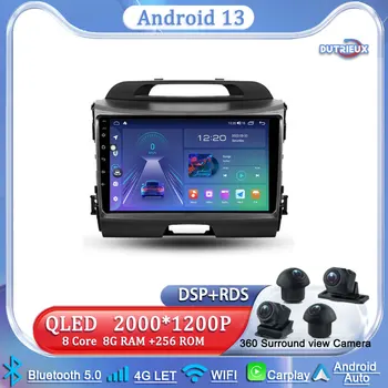 Android 13 За Kia Sportage 3 SL 2010-2016 Carplay Мултимедиен Монитор на Екрана, Стерео Радио, Видео плейър TV GPS Автомобилна Навигация