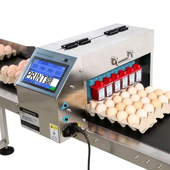 Машина за печат на яйца с 6 Глави, Принтер датата на яйца, Здрава Blast машина за печат на кода на яйца за продажба