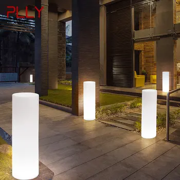 Модерен Цилиндричен Озеленяване лампа, Творчески уличен led светлина за косене на трева с дистанционно управление, водоустойчива IP65 за градината на хотела
