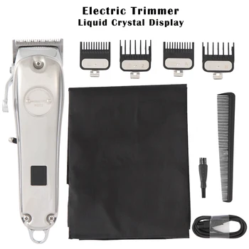 Комплект Машинки за стригане, Електрически Тример за коса, USB, Акумулаторна батерия LCD дисплей, Безжична Бръснач, Машинка за подстригване, Мъжки Фризьорски услуги Машина за подстригване на коса