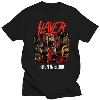 2023 New Fas Hion'S Закупите Тениски Онлайн С Кръгло Деколте и Къс Ръкав Office Slayer Reign In Blood Tee За Мъже 011852