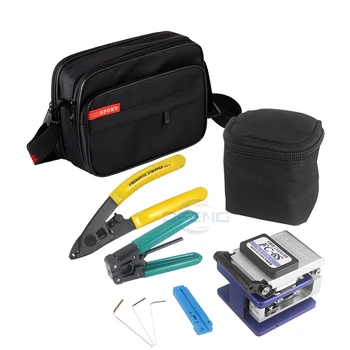 Комплекти оптични инструменти 7 в 1 ФУТТХ, чанта за оптични инструменти + устройство за източване на влакна + fiber секира fc-6s + фрезер