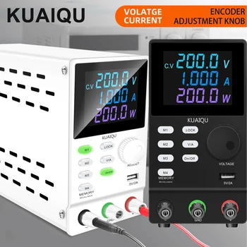 KUAIQU 200V 1A Лабораторен Източник на Захранване dc 300V 1A Регулируем Импулсен Регулатор на Напрежение USB Устойчива Зареждане Източник на Захранване 220V
