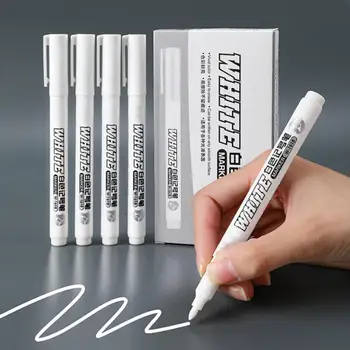 12 бр. писалки за чертане с много тънък връх с дебелина 1 mm, бял акрил постоянни маркери, аксесоари за артистични проекти 