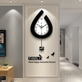 Стенен часовник с Капки, декоративни часовници за всекидневна, Модерен дизайн, Безшумен Окачен Къща
