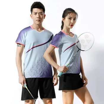 2023 Нова риза за голф, Поло Бадминтон С къс ръкав Дамски Мъжки Тенис Трикотажная Облекло Потници за тенис на маса Волейбол на тениски