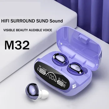 Безжични слушалки M32 Bluetooth Версия 5.0, Слушалки, led екран, дълъг живот, напълно Съвместим