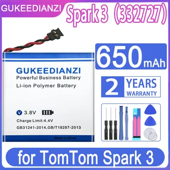 GUKEEDIANZI Spark 3 Взаимозаменяеми батерия с капацитет 650 mah за TomTom Spark3 Batteria + безплатни инструменти