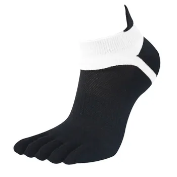 Мъжки къси мрежести чорапи с пет пръста, нескользящие бейзболни къси чорапи Sokken, висококачествени дебели есенно-зимни чорапи