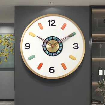 Минималистичные Скандинавските Домашни Часовници Стенни Безшумни Модни Луксозни Часовници С батерии Тих Метален Reloj Pared Home Decor